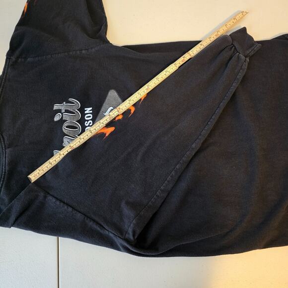 VTG Harley Davidson Detroit Pistons Wanted Tee Men's M Black Graphic Skull Flame - Picture 13 of 16